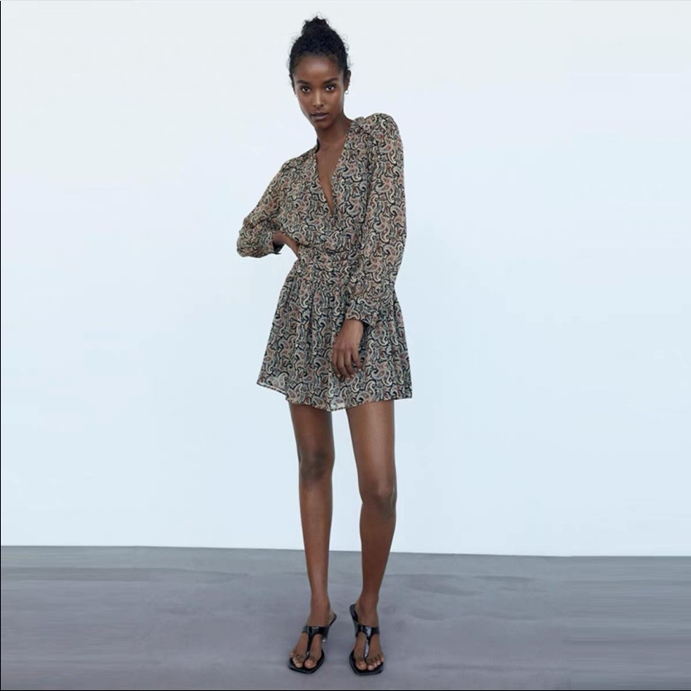 ZARA printed mini dress - Picture 5 of 11